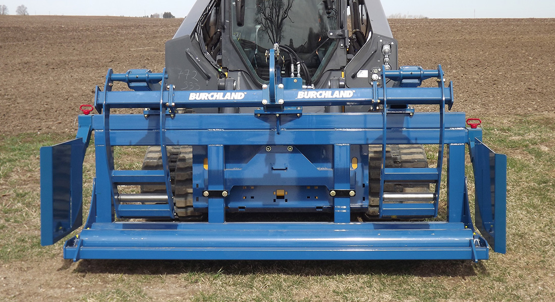 blanket roller skid steer attachment
