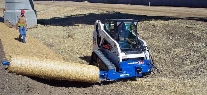 material roller skid steer equipment