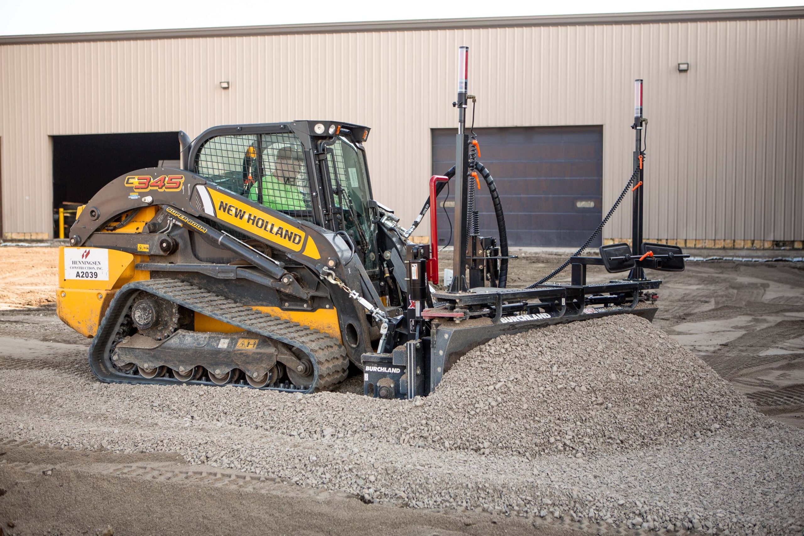 skid steer laser grader