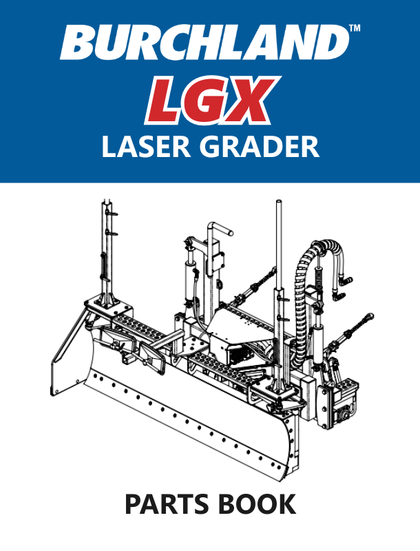 lgx laser grader parts book