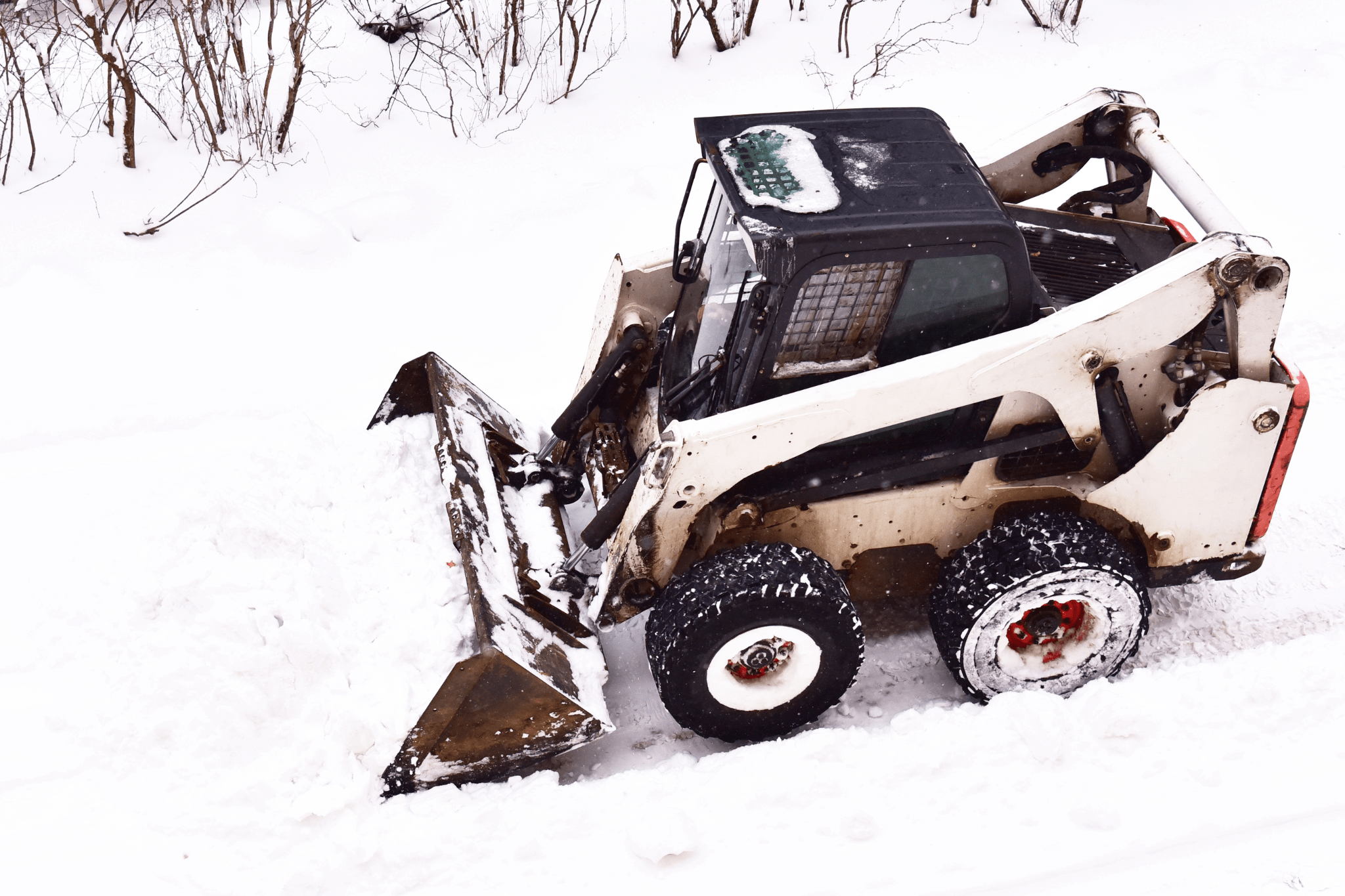 skid steer snow pusher